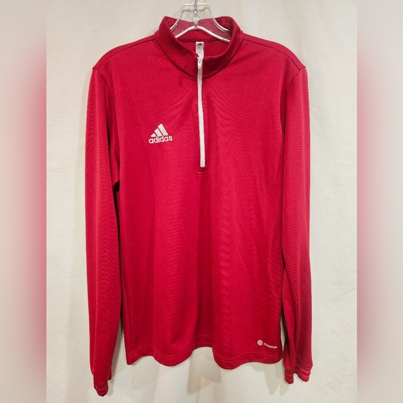 adidas Tops - Adidas Red/Orange Quarter-Zip Pullover